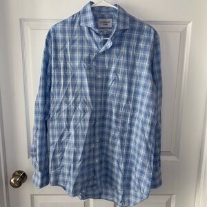 Ledbury Classic Fit Blue Checkered Shirt size 16